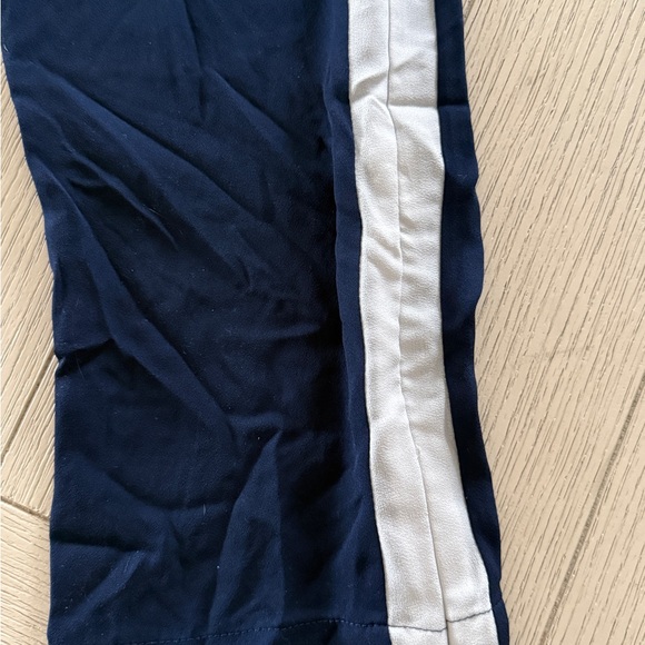 Walter Baker Navy Track Pants with White Side Stripes size S/M - Picture 5 of 7